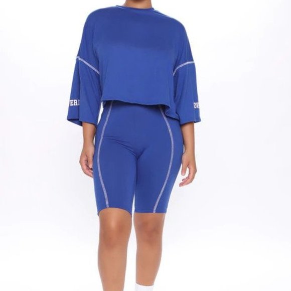 Women's Biker Short Set - Picture 1 of 3